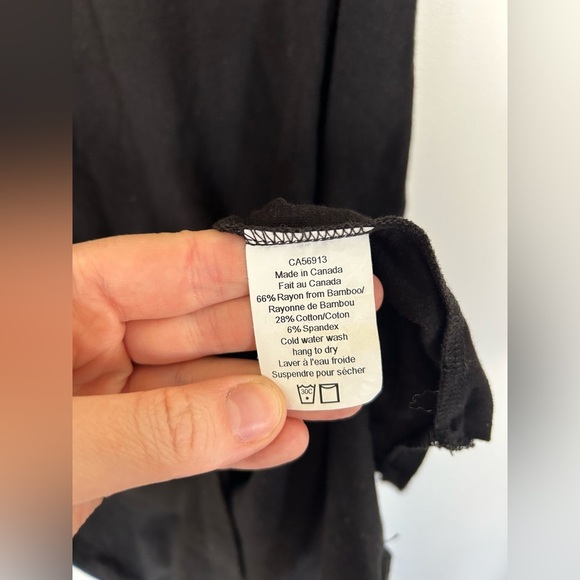 Os & Oakes Black Bamboo Tshirt Dress Medium - Picture 5 of 7